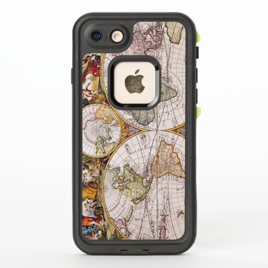  Antiek kaart van de wereld 1686 (Achterkant)