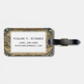 Antiek kaart van de wereld bagagelabel (Achterkant horizontaal)