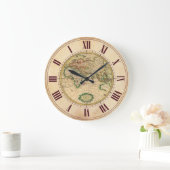 Antiek kaart van de wereld grote klok (Huis)