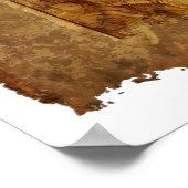 Antiek kaart van de wereld poster (Hoek)