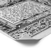 Antiek kaart van de wereld poster (Hoek)