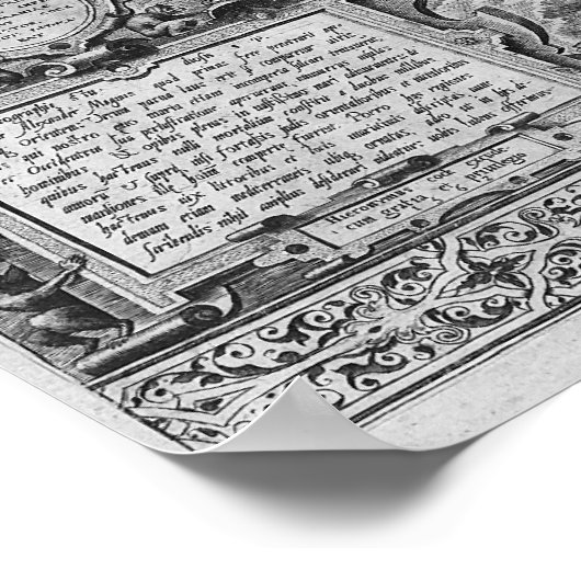 Antiek kaart van de wereld poster (Hoek)