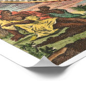 Antiek kaart van de wereld poster (Hoek)