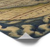 Antiek kaart van de wereld poster (Hoek)