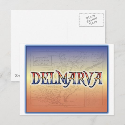 Antiek kaart van DelMarVa (Voorkant / Achterkant)