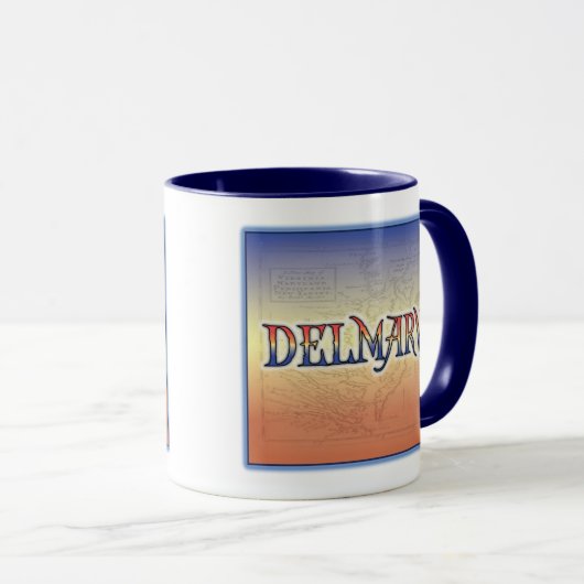 Antiek kaart van DelMarVa Mok (Voorkant rechts)