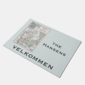 Antiek Kaart van Denemarken, Denemarken, 1905 Deurmat (Schuin)