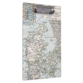 Antiek Kaart van Denemarken, Denemarken, 1905 Klembord (Rechts)