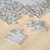 Antiek Kaart van Denemarken, Denemarken, 1905 Legpuzzel (Zijkant)