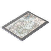 Antiek Kaart van Denemarken, Denemarken, 1905 Notitieboek (Linkerzijde)