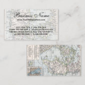 Antiek Kaart van Denemarken, Denemarken, 1905 Visitekaartje (Voorkant / Achterkant)