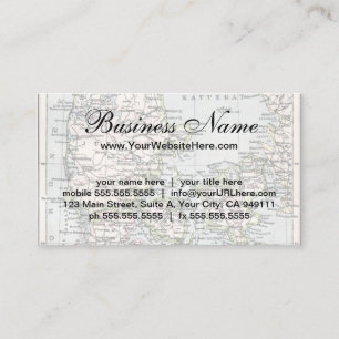 Antiek Kaart van Denemarken, Denemarken, 1905 Visitekaartje