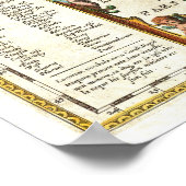 Antiek kaart van Duitsland c. 1657 Poster (Hoek)