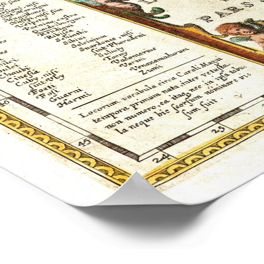 Antiek kaart van Duitsland c. 1657 Poster