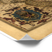 Antiek kaart van Duitsland Ortelius Atlas Poster (Hoek)