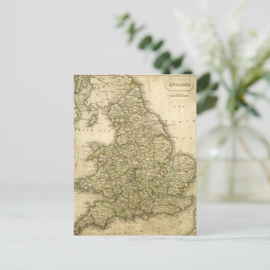 Antiek kaart van Engeland en Wales (Staand voorkant)