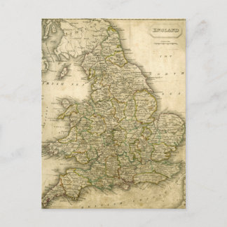 Antiek kaart van Engeland en Wales