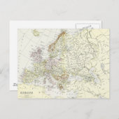 Antiek kaart van Europa (Voorkant / Achterkant)