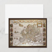 Antiek kaart van Europa door Willem Jansz Blaeu, c (Voorkant / Achterkant)