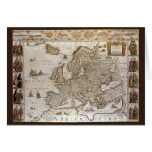 Antiek kaart van Europa door Willem Jansz Blaeu, c (Voorkant Horizontaal)