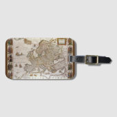 Antiek kaart van Europa door Willem Jansz Blaeu, c Bagagelabel (Voorkant (horizontaal))