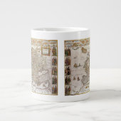 Antiek kaart van Europa door Willem Jansz Blaeu, c Grote Koffiekop (Voorkant)