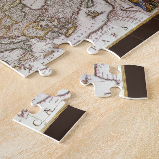 Antiek kaart van Europa door Willem Jansz Blaeu, c Legpuzzel (Zijkant)