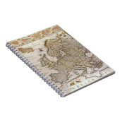 Antiek kaart van Europa door Willem Jansz Blaeu, c Notitieboek (Rechterzijde)