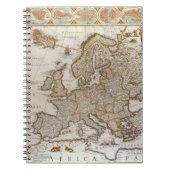 Antiek kaart van Europa door Willem Jansz Blaeu, c Notitieboek (Voorkant)