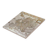 Antiek kaart van Europa door Willem Jansz Blaeu, c Tegeltje (Zijkant)