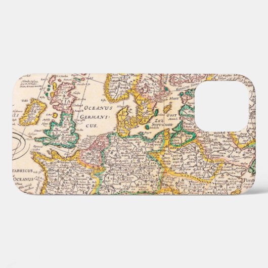 Antiek kaart van Europa Hoesje-Mate iPhone Cas Case-Mate iPhone Case (Achterkant (horizontaal))