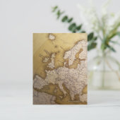 Antiek kaart van europa . Oude wereld. (Staand voorkant)