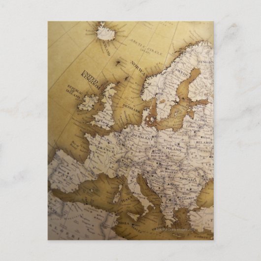 Antiek kaart van europa . Oude wereld. (Voorkant)