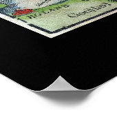 Antiek kaart van Fiesland - Fryslân - West-Frisia Poster (Hoek)