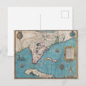 Antiek kaart van Florida en Cuba (Voorkant / Achterkant)