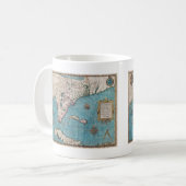 Antiek kaart van Florida en Cuba Koffiemok (Voorkant links)