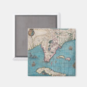 Antiek kaart van Florida en Cuba Magneet (Voorkant / Achterkant)