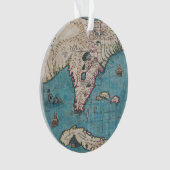 Antiek kaart van Florida en Cuba Ornament (voorkant)