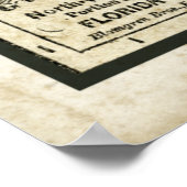 Antiek kaart van Florida Poster (Hoek)