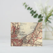 Antiek kaart van Genève Zwitserland Kaart (Staand voorkant)