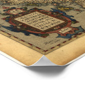 Antiek kaart van Griekenland ORTELIUS ATLAS 1570 A Poster (Hoek)