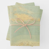 Antiek kaart van het Caribische Zee Inpakpapier Vel (In situ)