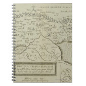 Antiek kaart van het Heilige Land Notitieboek (Voorkant)