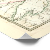 Antiek kaart van het meer van Superior Poster (Hoek)