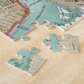 Antiek kaart van het Neder-Manhattan-park en het c Legpuzzel (Zijkant)