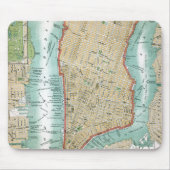 Antiek kaart van het Neder-Manhattan-park en het c Muismat (Voorkant)