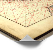 Antiek kaart van het oostelijk deel van het Middel Poster (Hoek)