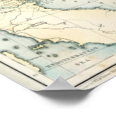 Antiek kaart van het Oostenrijkse Rijk Poster (Hoek)