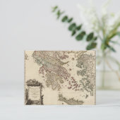  Antiek kaart van het oude Griekenland Graecia Vet (Staand voorkant)