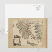  Antiek kaart van het oude Griekenland Graecia Vet (Voorkant / Achterkant)